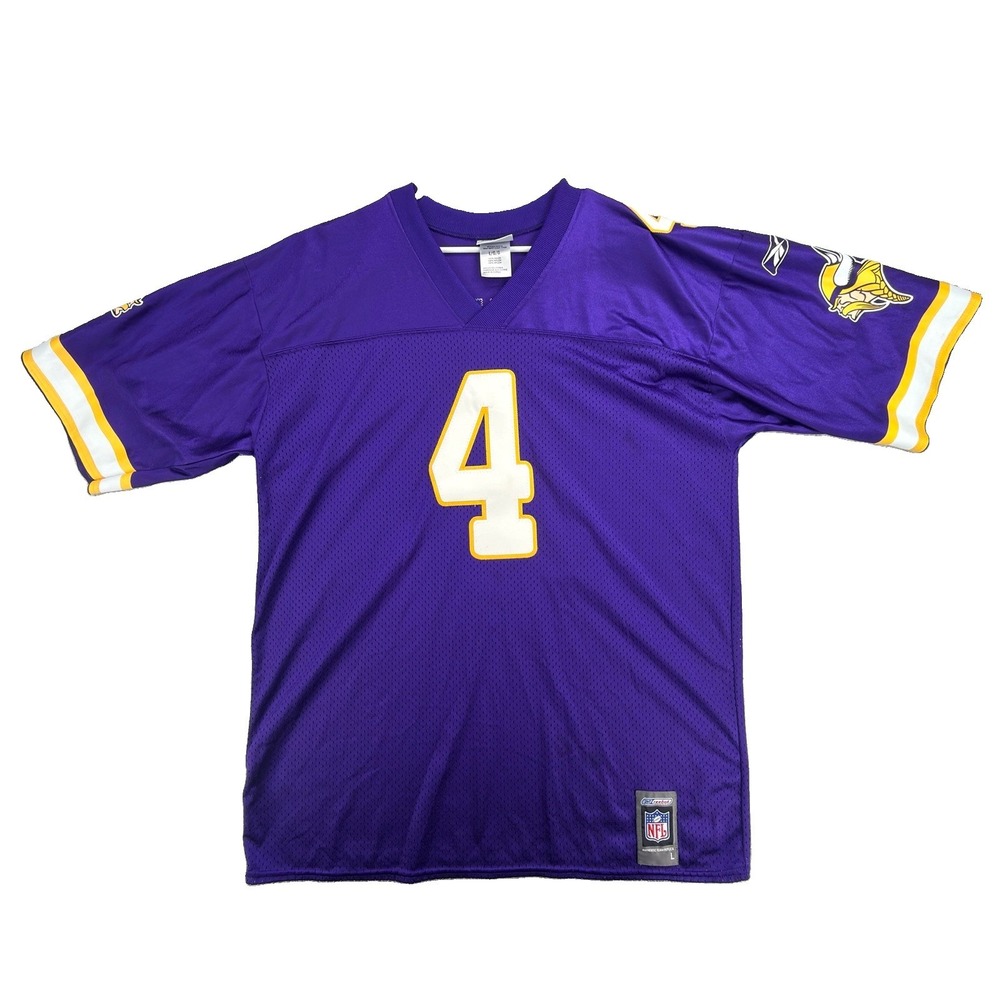 Brett Favre #4 Minnesota Vikings Reebok NFL Jersey Purple Men's Large